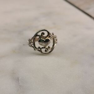 Vintage Sterling Silver Heart Ring